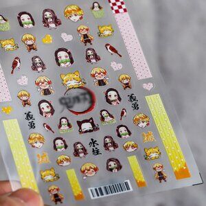 Demon Slayer Themed Nail Art Stickers/Decals